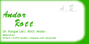 andor rott business card